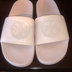 Tory Burch light pink slides